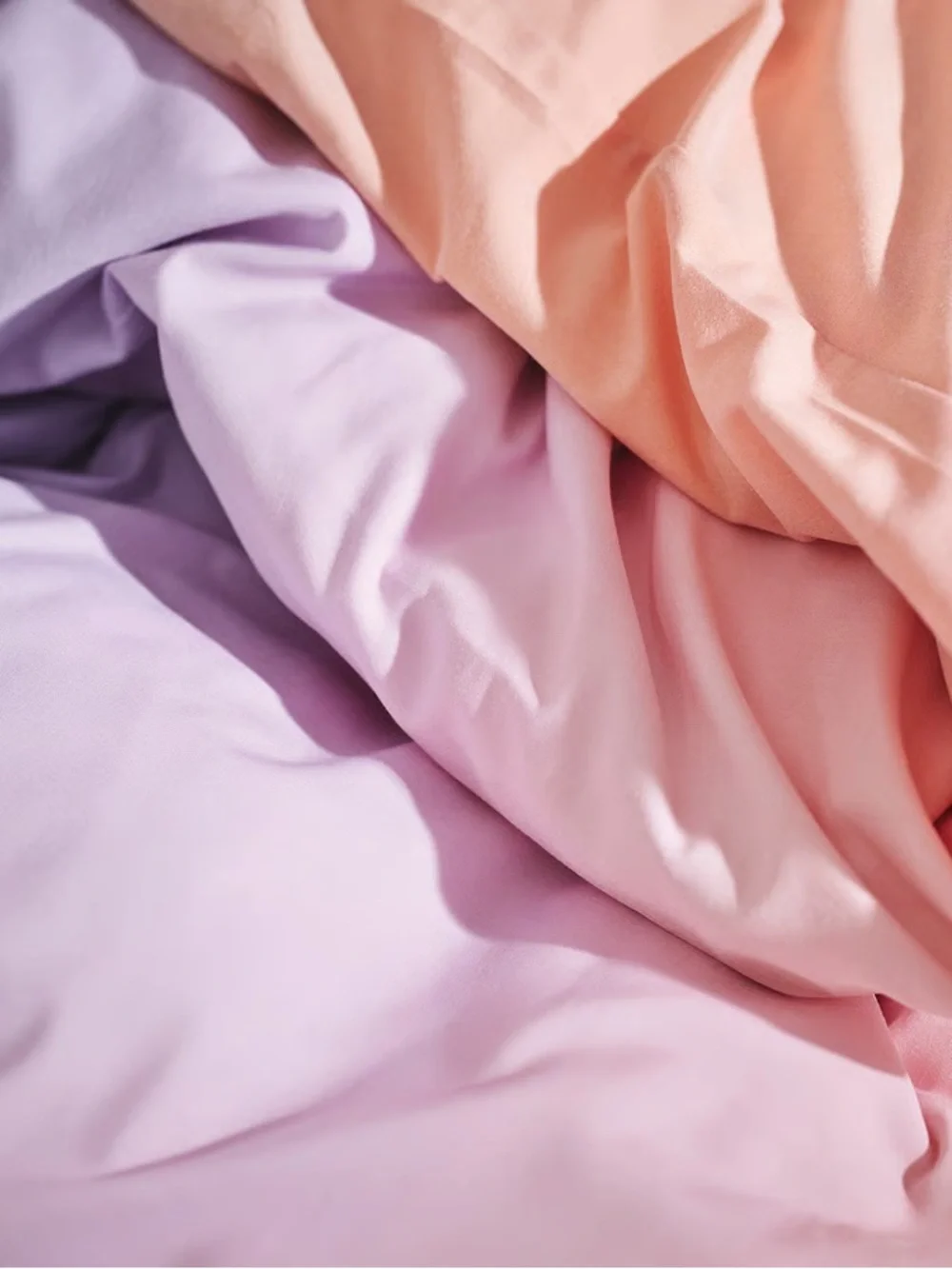 Ombre Lavender to Peach Duvet Cover Set - King Size